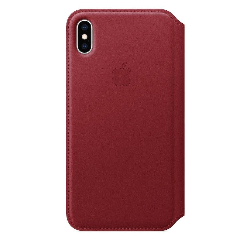 Capa Folio em pele para iPhone XS Max - (Product) Red