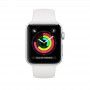Apple Watch 3 GPS, 42mm aluminio prateado bracelete branco