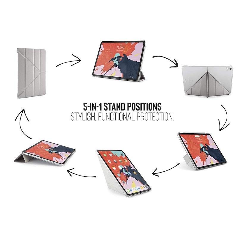 Capa para iPad Pro 11 Pipetto Origami - Prateado/Transparente