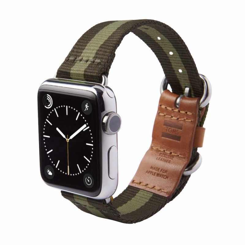 Bracelete para apple watch Utility TOMS em nylon - Verde
