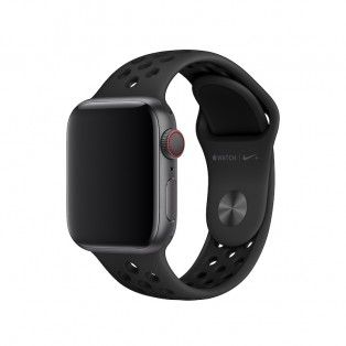 Bracelete desportiva Nike para Apple Watch 38 a 41 mm S/M & M/L - Antracite/Preto