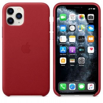 Capa para iPhone 11 Pro em pele - Vermelho (PRODUCT RED)