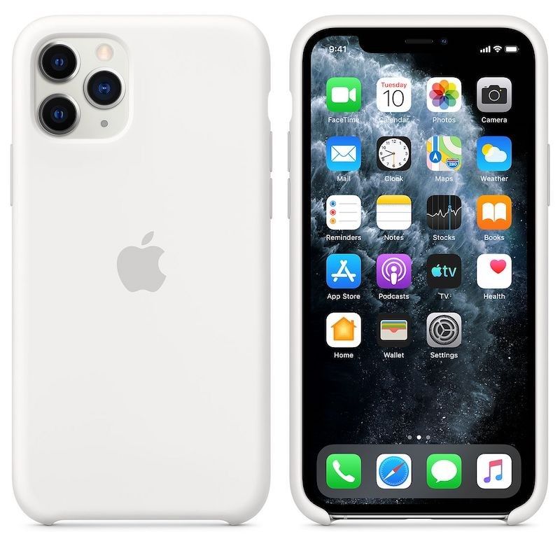 Capa para iPhone 11 Pro em silicone - Branco