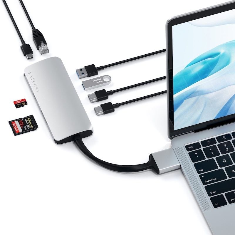 Adaptador Multimedia USB-C duplo - Prateado