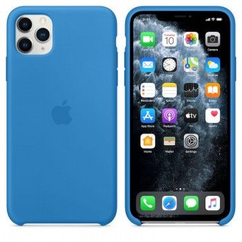 Capa para iPhone 11 Pro Max em silicone - Azul Surf