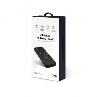 Powerbank GMS essentials Wireless PD 10000 mAh Black