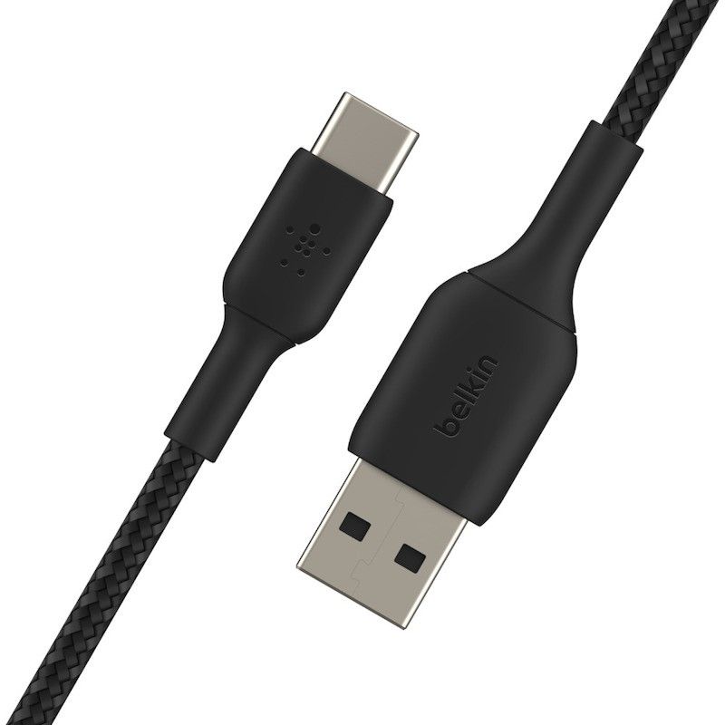 Cabo USB-A para USB-C Belkin BOOST CHARGE Braided 1 m Preto