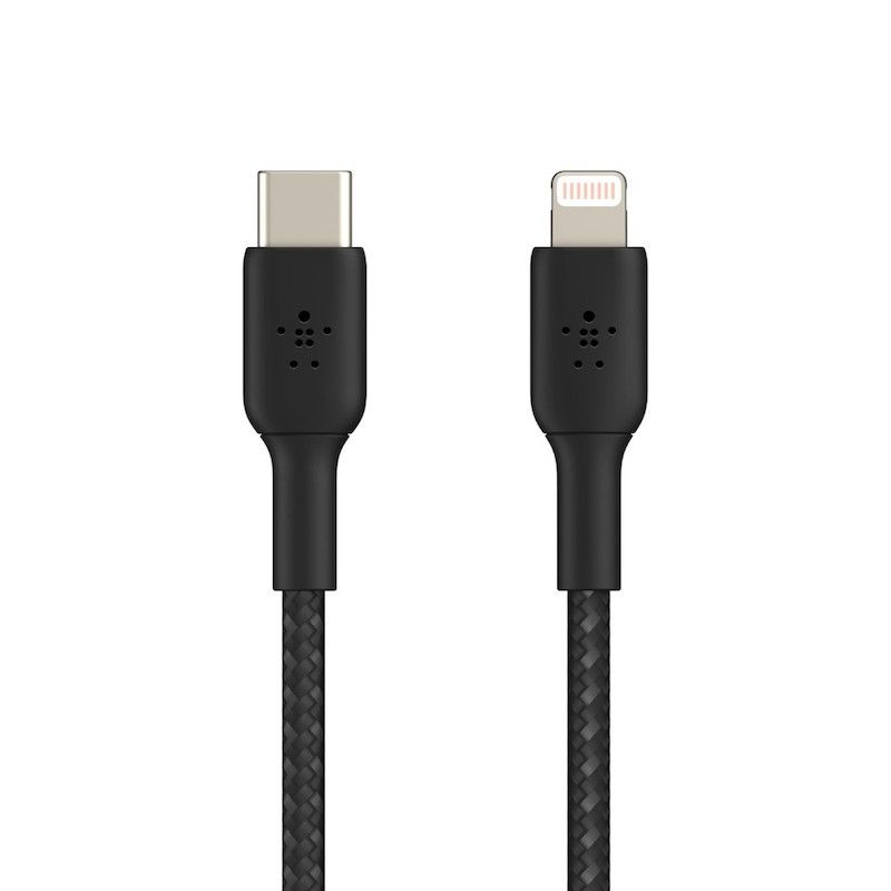 Cabo Lightning para USB-C Belkin BOOST CHARGE Braided 1 m Preto