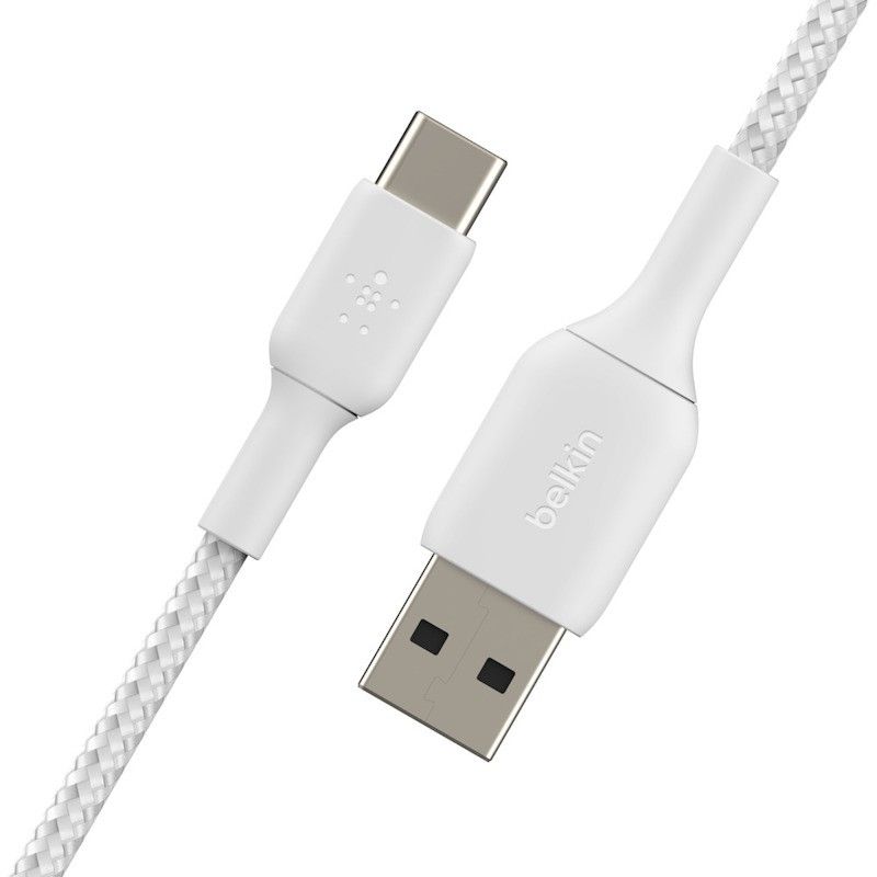 Cabo USB-A para USB-C Belkin BOOST CHARGE Braided 2 m Branco