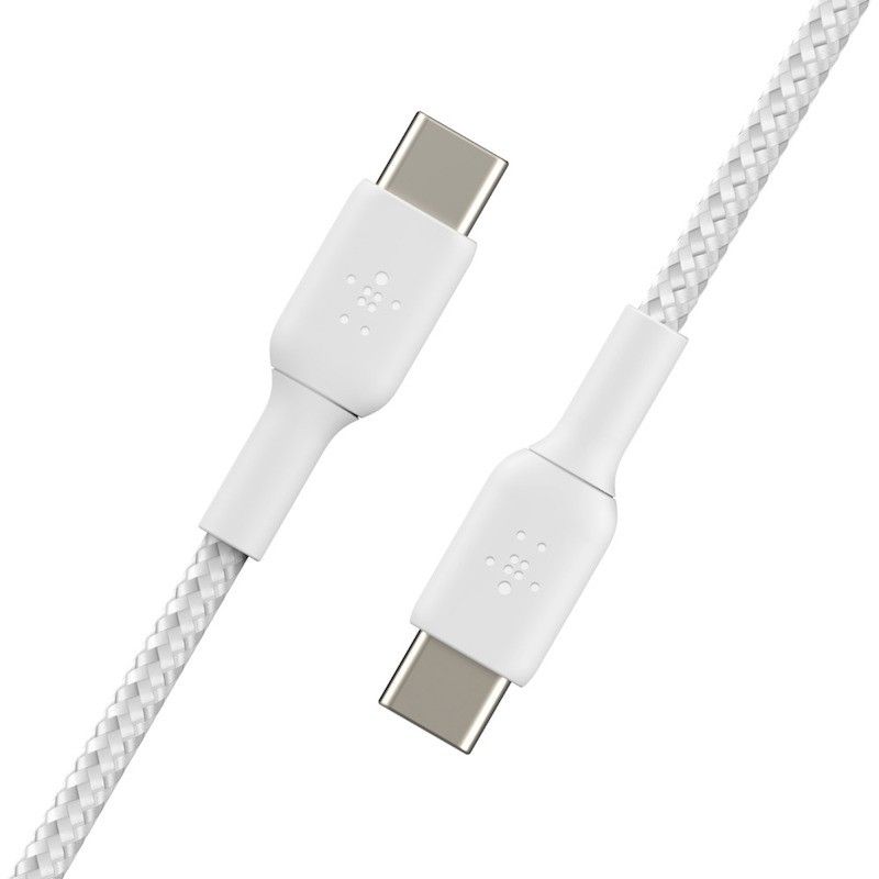 Cabo USB-C Belkin BOOST CHARGE Braided 1 m White