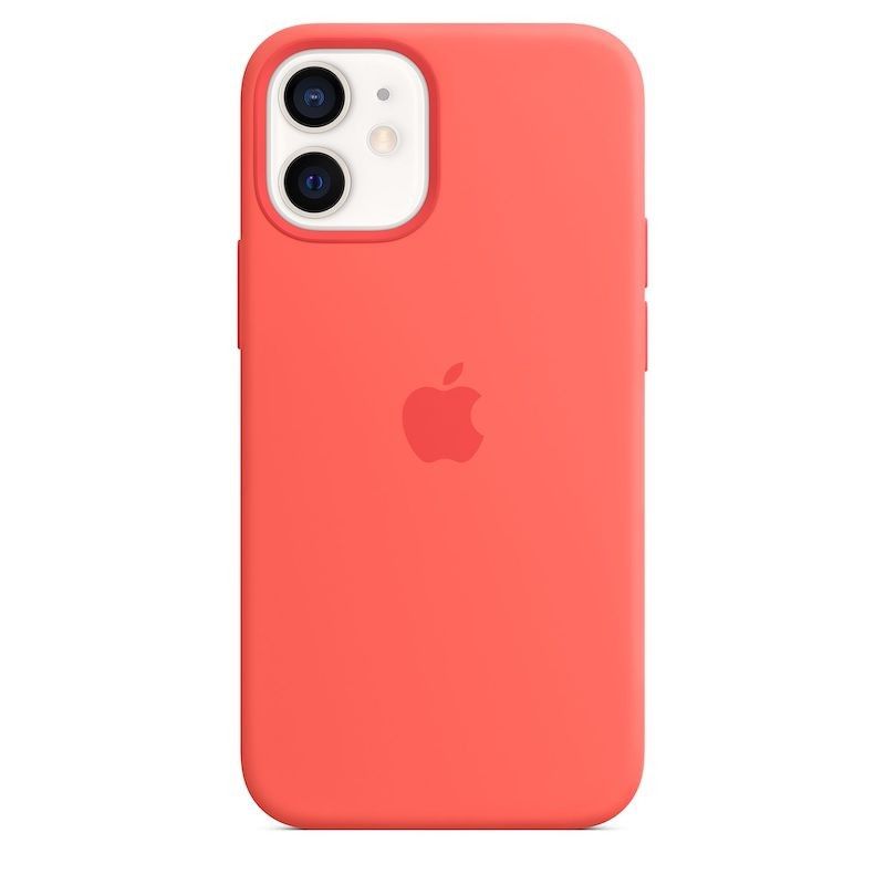 Capa para iPhone 12 mini em silicone com MagSafe - Rosa cítrico