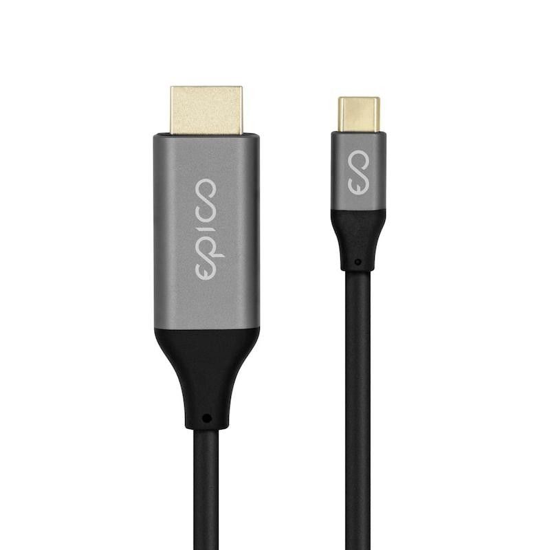 Cabo USB-C/HDMI EPICO 1.8 m - Cinzento sideral