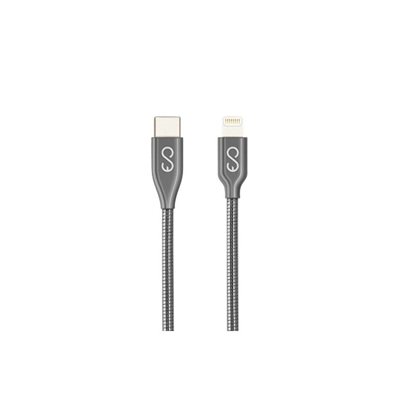 Cabo USB-C/Lightning EPICO Metal 1.2 m - Cinzento sideral