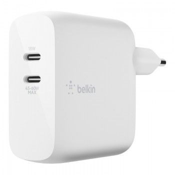 Carregador de parede duplo Belkin Boost Charge USB-C GaN de 63W