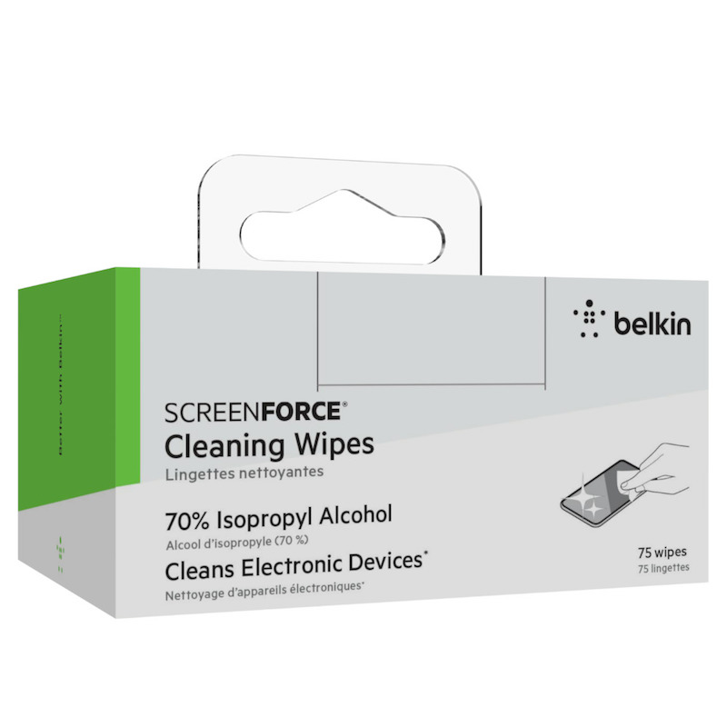 Toalhitas de Limpeza Desinfectantes Belkin ScreenForce pack 75 uni