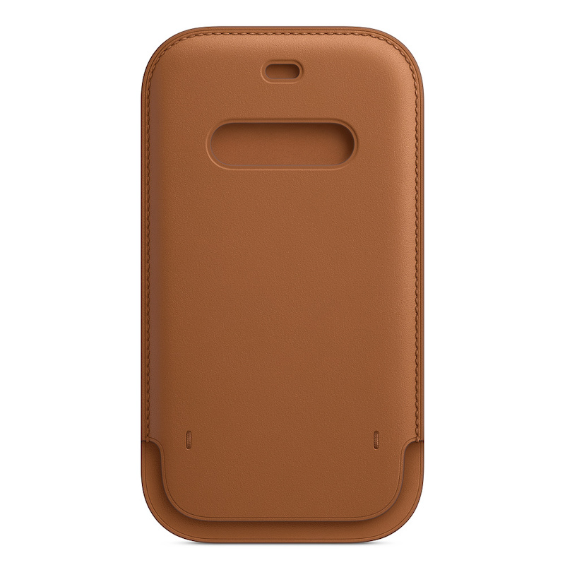 Bolsa em pele com MagSafe para iPhone 12|12 Pro - Castanho sela