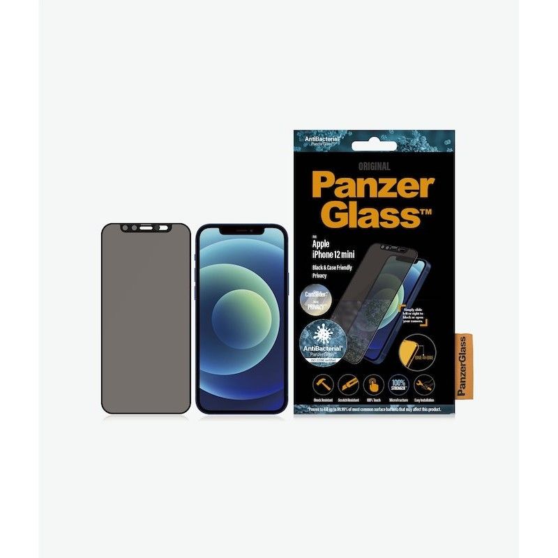 Película de proteção e privacidade para iPhone 12 mini PanzerGlass CF CamSlider