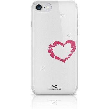 Capa White Diamonds Lipstick Heart Crystal para iPhone 7/8/SE (2020)