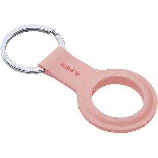 Porta-chaves LAUT para AirTag em silicone - Rosa Blush