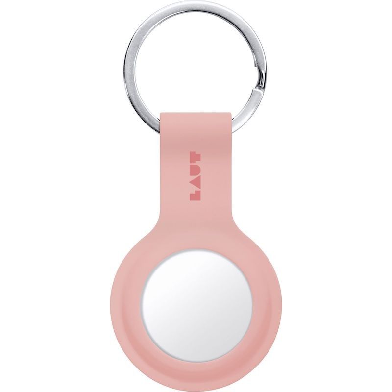 Porta-chaves LAUT para AirTag em silicone - Rosa Blush