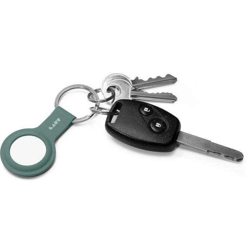 Porta-chaves LAUT para AirTag em silicone - Verde Sage