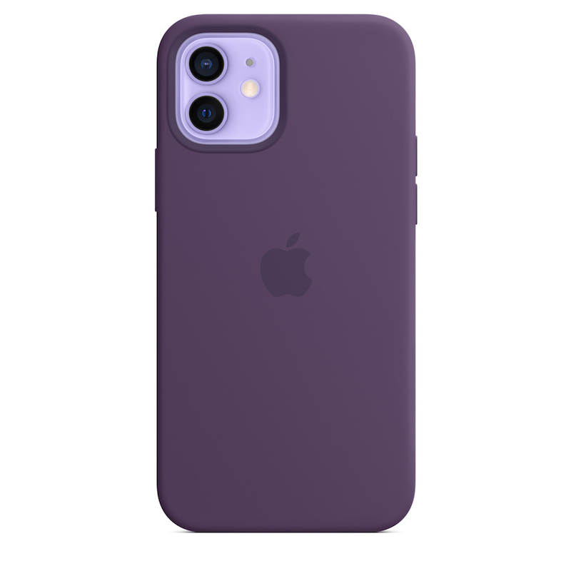 Capa para iPhone 12 | 12 Pro em silicone com MagSafe - Ametista