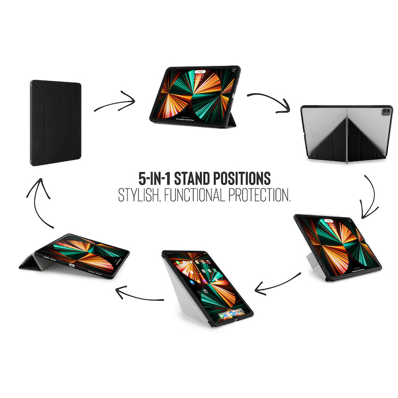 Capa iPad Pro 12.9 (2021) Pipetto Origami No1 Preta