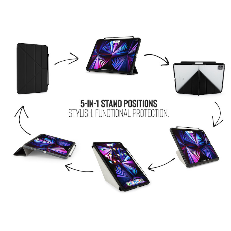Capa iPad Pro 11 (2021) Pipetto Origami No3 Pencil Case Preta