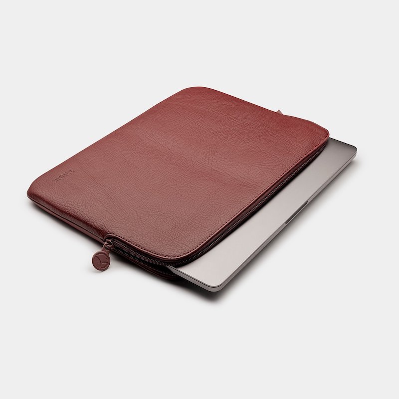 Sleeve Trunk MacBook Pro e Air 13 Apple Peel Vegan Leather Wine Red