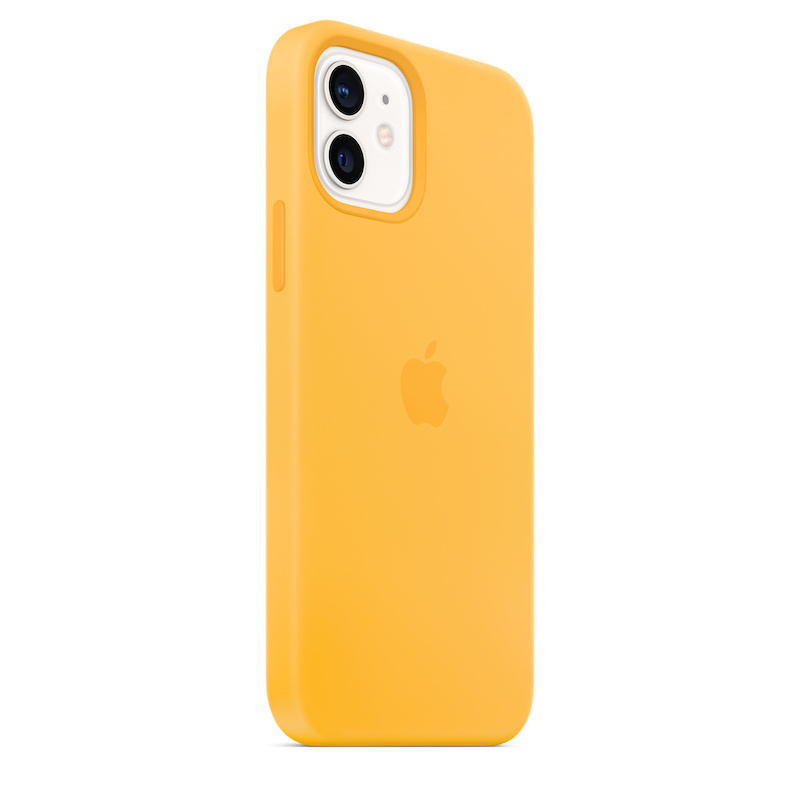 Capa para iPhone 12 | 12 Pro em silicone com MagSafe - Amarelo girassol