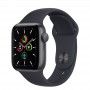 Apple Watch SE, GPS 40 mm - Cinzento sideral, bracelete desportiva Meia-noite