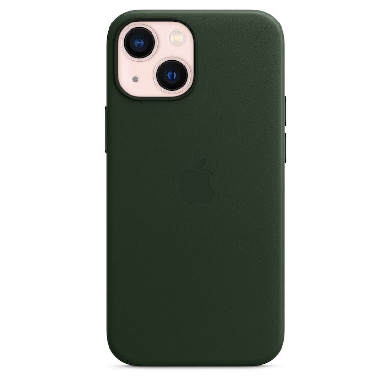 Capa em pele com MagSafe para iPhone 13 mini - Verde Sequoia