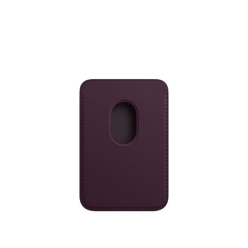 Carteira em pele com MagSafe para iPhone - Cereja escura