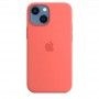 Capa em silicone com MagSafe para iPhone 13 mini - Toranja rosa