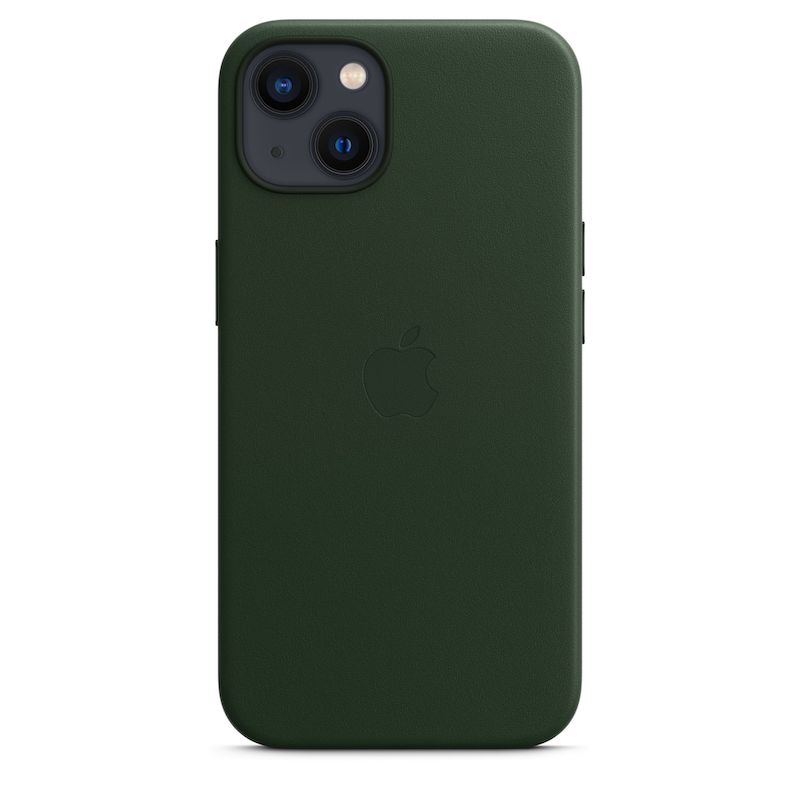 Capa em pele com MagSafe para iPhone 13 - Verde sequoia