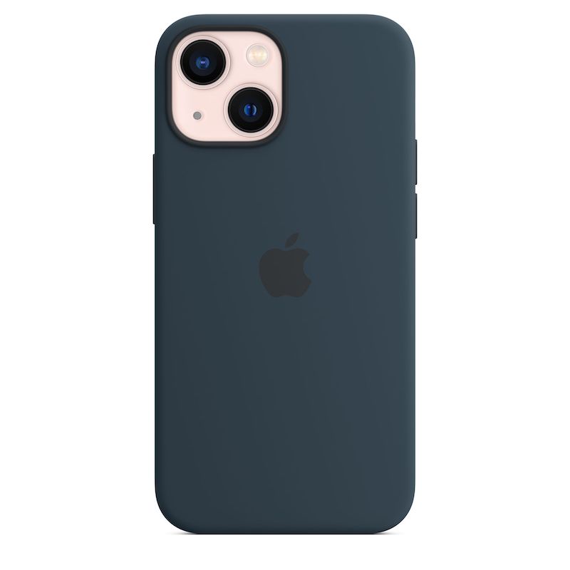 Capa em silicone com MagSafe para iPhone 13 mini - Azul abissal