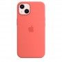 Capa em silicone com MagSafe para iPhone 13 - Toranja rosa