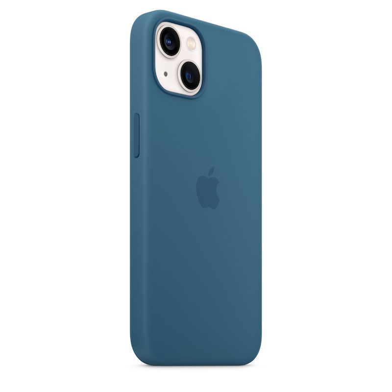 Capa em silicone com MagSafe para iPhone 13 - Azul-celeste