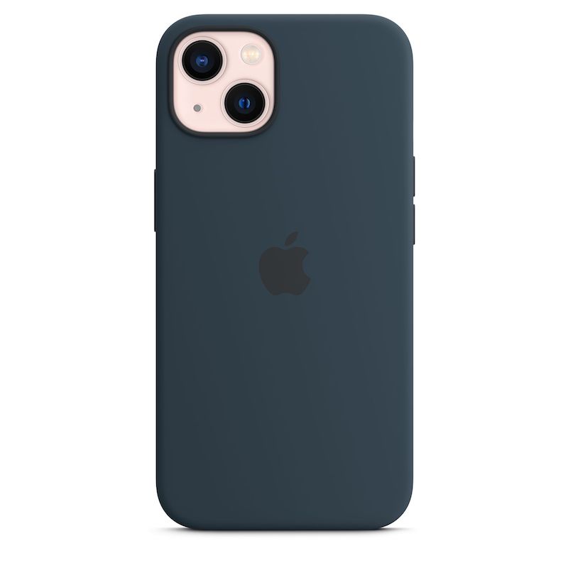 Capa em silicone com MagSafe para iPhone 13 - Azul abissal