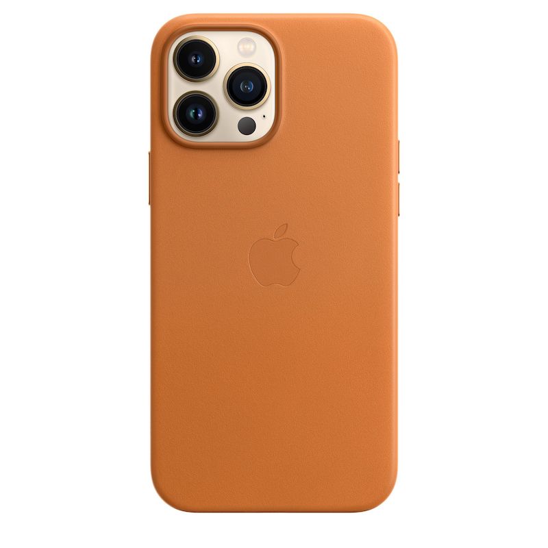 Capa em pele com MagSafe para iPhone 13 Pro Max - Castanho dourado