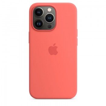 Capa em silicone com MagSafe para iPhone 13 Pro - Toranja rosa