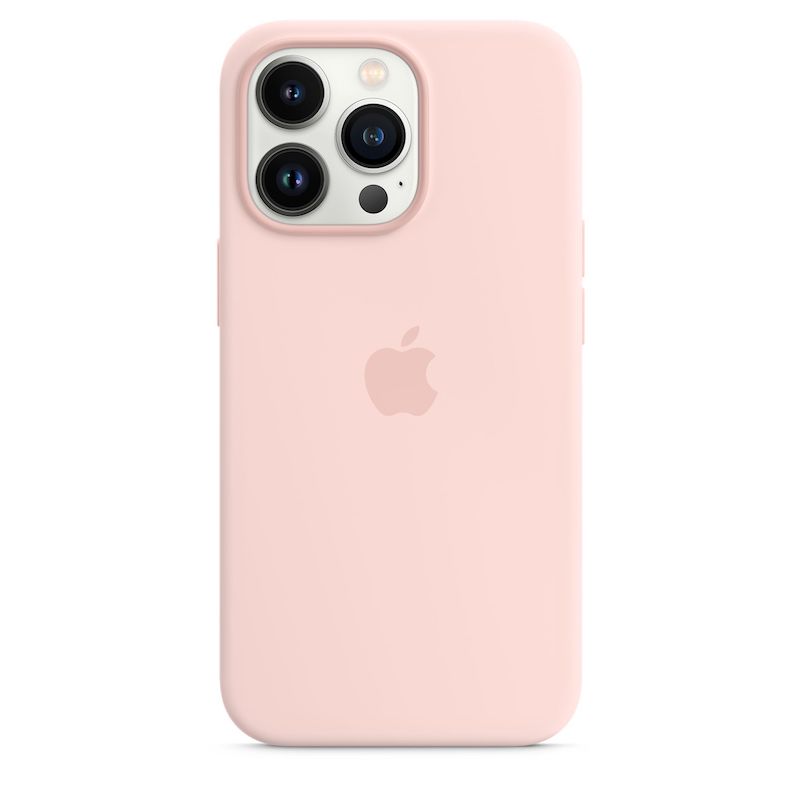 Capa em silicone com MagSafe para iPhone 13 Pro - Giz rosa