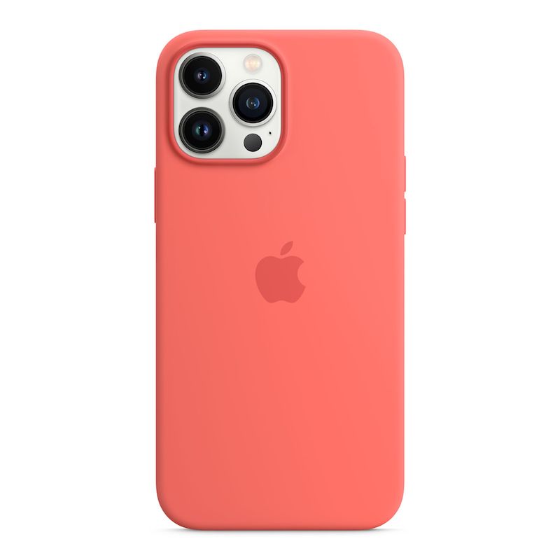 Capa em silicone com MagSafe para iPhone 13 Pro Max - Toranja rosa