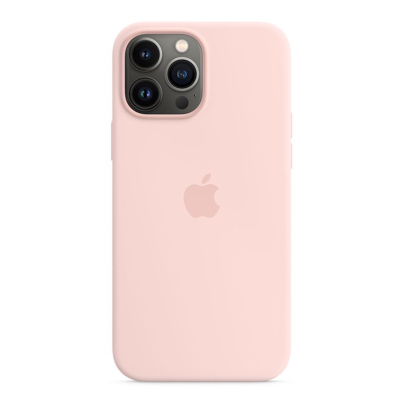 Capa em silicone com MagSafe para iPhone 13 Pro Max - Giz rosa