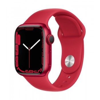 Apple Watch 7, GPS+Cellular 41 mm - Vermelho(PRODUCT)RED, bracelete vermelha(PRODUCT)RED