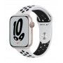 Apple Watch Nike 7, GPS+Cellular 45 mm - Luz das estrelas, bracelete platina/black