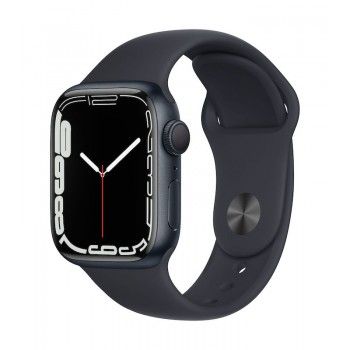 Apple Watch 7, GPS 41 mm - Meia-noite, bracelete desportiva meia-noite