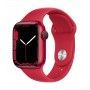 Apple Watch 7, GPS 41 mm - Vermelho (PRODUCT)RED, bracelete desportiva vermelha