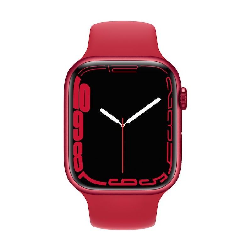 Apple Watch 7, GPS 45 mm - Vermelho(PRODUCT)RED, bracelete vermelha(PRODUCT RED)