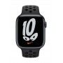 Apple Watch Nike 7, GPS 45 mm - Meia-noite, bracelete antracite/preto